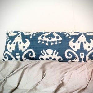 Extra Long Reversible Ikat Bolster Pillow Cover